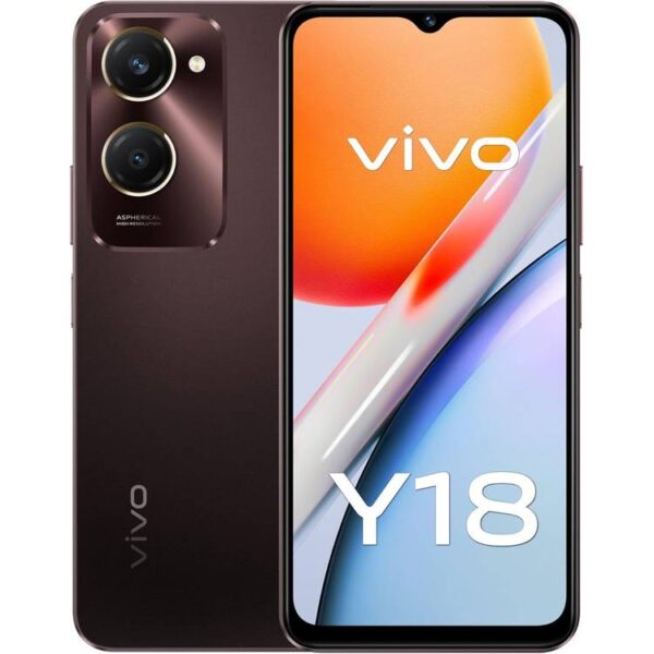 Xiaomi vivo Y18 TRA Version, 6.56", 6GB RAM, 128 Storage, 50MP, Dual SIM, Android 14, GSM, HSPA, LTE - Mocha Brown