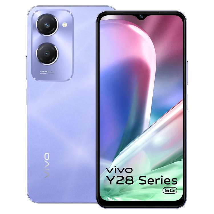 Vivo Y28s 5G TRA Version, 6.56", 6GB RAM, 128GB Storage, 50MP, Hybrid Dual SIM, Android 14, GSM, HSPA, LTE, 5G - Twinkling Purple