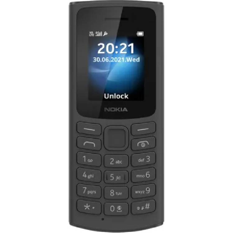 Nokia 105 Dual 4G TRA Version (2023), Long-Lasting Battery – Charcoal