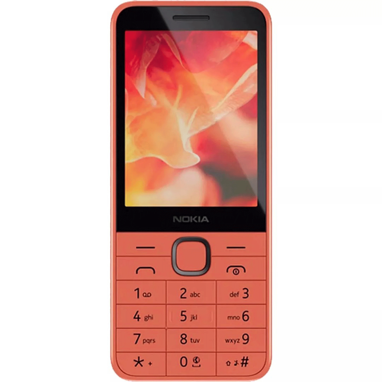 Nokia 215 4G TRA Version (2024) Dual SIM Keypad Phone, 4G, Long Battery Life - Peach